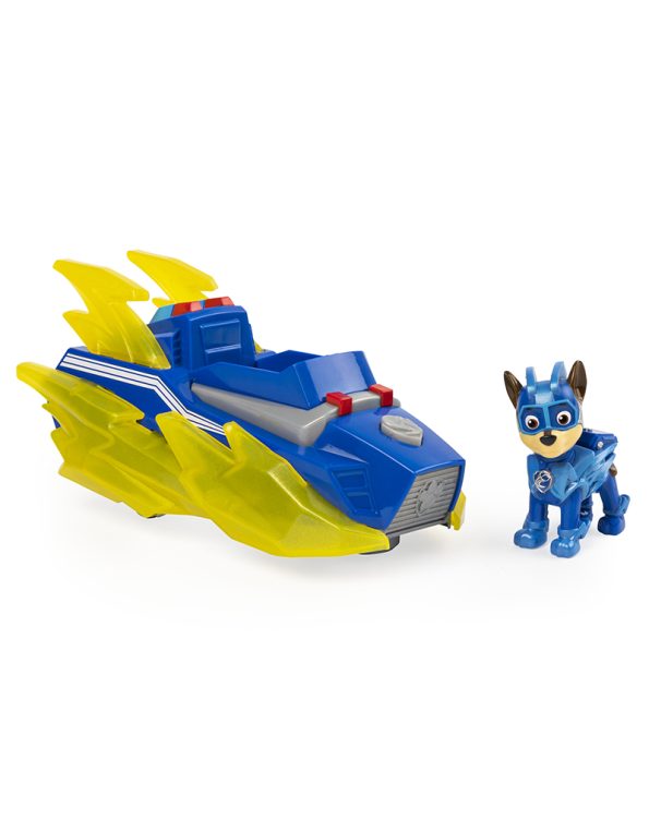 PAW Patrol Mighty Pups Charged up Chase’s Deluxe Vehicle with Lights and Sounds Vehicle Playset (4)