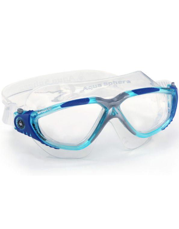 Aqua Sphere VISTA Swimming Mask Clear Turquoise Blue (5)