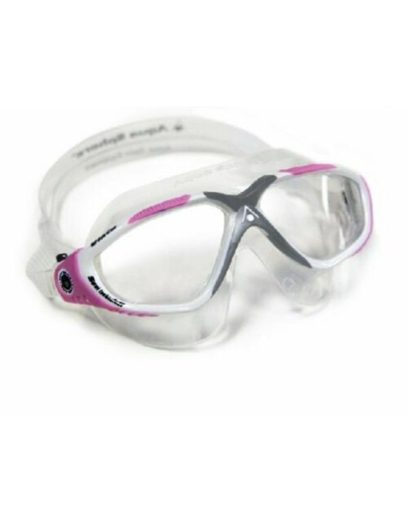 Aqua Sphere Vista Ladies Swim Goggle WhitePink Clear Lens (3)